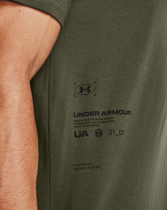 เสื้อแขนสั้น UA Utility Graphic สำหรับผู้ชาย, Green, pdpMainDesktop image number 2